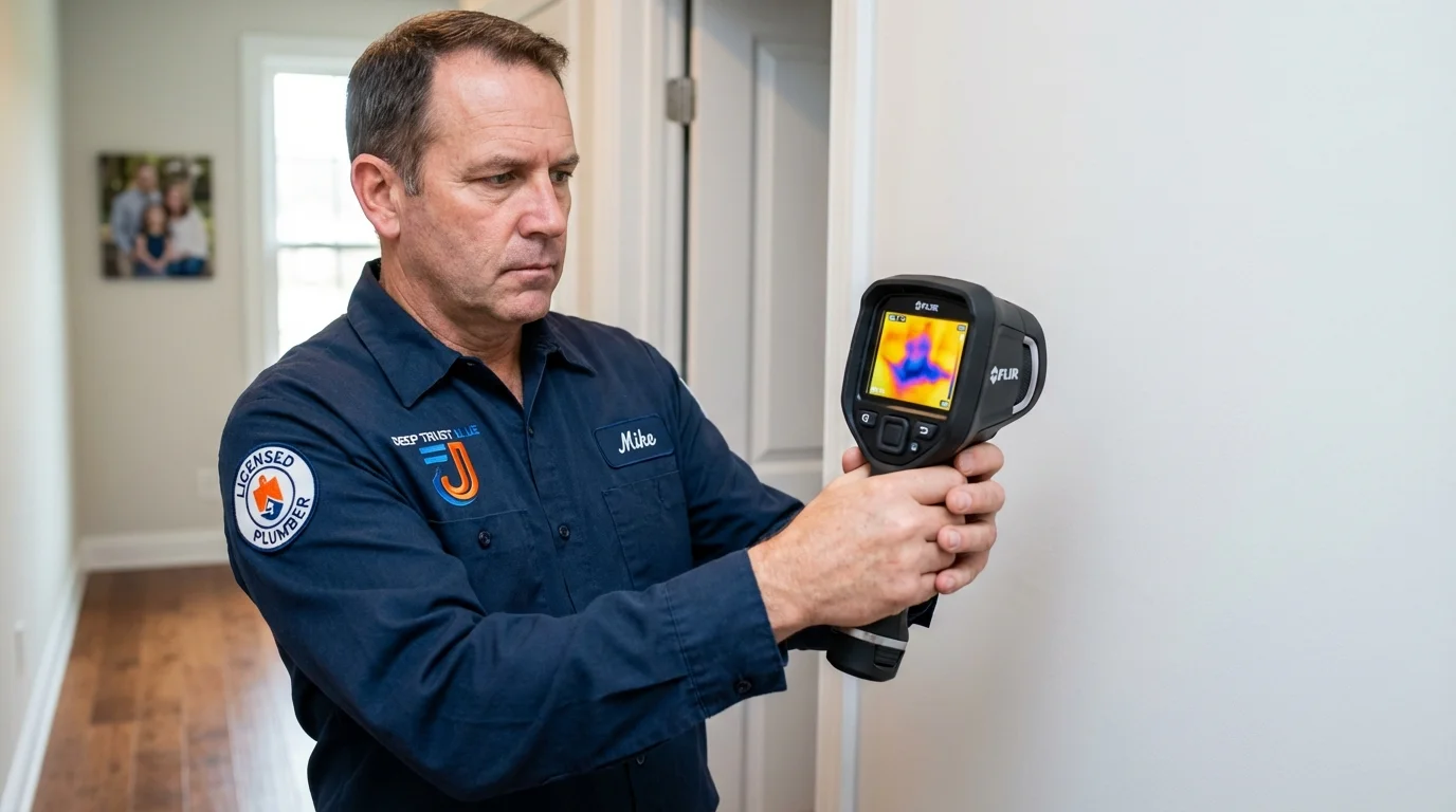Thermal imaging leak detection by Johns Plumbing LLC in Ware